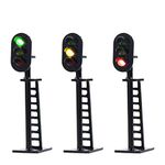 JTD06 5pcs Model Railway 3-Light Block Signals G/Y/R N Scale 5.1cm 12V Led New