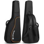 CAHAYA Guitar Bag Acoustic: Full Size Extra Thick 12mm Padding Backpack Water-Resistant Oxford Cloth Gig Bag Large Pockets for 42 43 44 inch Guitar CY0346