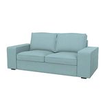 Soferia Replacement Compatible Cover for Kivik 2-Seat Sofa, fabric Majestic Velvet Light Blue