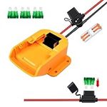 Battery Adapter for Dewalt 20V/18V Battery Dock Power Connector with Fuse, Power Convertor for DIY Ride-On Truck Robot RC