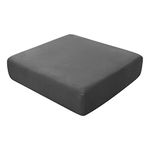 SYLC Sofa Seat Cushion Covers, Sofa Cushion Slipcovers Stretch Velvet, Couch Cushion Covers Replacement for Individual Cushion with Elastic Bands (Dark gray,1-Seater)