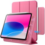 JETech Magnetic Case for iPad 10 (10.9-Inch, 2022 Model, 10th Generation), Magnetic Attachment, Slim Tablet Cover with Auto Wake/Sleep (Pink)