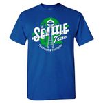 Retro Football Fans Vintage Men's Apparel, Seattle - Royal Shirt, Large