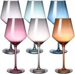 LUXULISH Colored Wine Glasses Set o