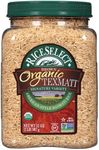 RiceSelect Organic Texmati Brown Basmati Rice, Premium Non-GMO Gluten-Free Long-Grain Brown Rice, 32-Ounce Jar