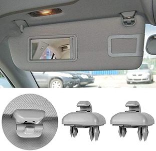 Roysmart Lot de 2 crochets pour pare-soleil de voiture - Compatible avec Audi A1 A3 A4L A5 A6L A7 Q3 Q5 (8E0 857 562) A7 B6 B7 B8 S4 S5, gris