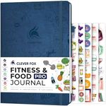 Clever Fox Fitness & Food Journal PRO – Daily Workout & Meal Planner for Women & Men – Exercise & Weight Loss Diary Notebook, 7.3x10.4” (Mystic Blue)