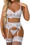 Yaudsour 4 Piece Lace Lingerie Set 