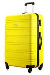 Flymax 55x35x20 Cabin Case Super Lightweight Abs Hard Shell Travel Carry on Board Cabin Bag Approved Hand Luggage with 4 Wheels Fits Easyjet, Ryanair, British Airways & Jet 2 56x45x25