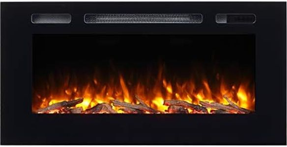 Endeavour Fires Hawnby Recessed Electric Fire with 7 day Programmable Remote Control, 1&2kW, Log & Crystal Set(40")