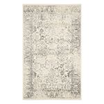 SAFAVIEH Adirondack Collection 10' x 10' Square Ivory / Silver ADR109C Oriental Distressed Non-Shedding Living Room Bedroom Dining Home Office Area Rug