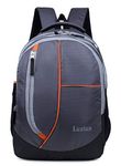 LUZIAN Laptop Backpack 31 litres - School/College/Casual Backpack. with USB Socket. (Grey)