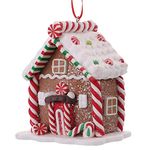 Toddmomy Christmas Gingerbread House Ornaments Resin Christmas Hanging Ornaments for Christmas Tree Holiday Party Home Decoration