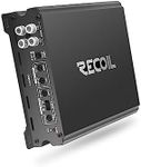 Recoil DI1200-4 Full-Range Class-D 4-Channel Car Audio Amplifier, 2,400 Watts, 2-4 Ohm Stable, MOSFET Power Supply, Bridgeable