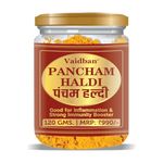 Vaidban Pancham Haldi (Organic Haldi Powder)- Immunity Booster, Anti-Oxidant, Anti-Inflammatory Turmeric Powder (Pack of 1) (120 Gm)