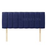 Serenity Headboards Divan Bed Headboard Portland Turin 20'' Height Padded Lined Headboard (3ft Single, Blue)