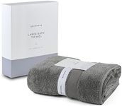 Lincove 100% Turkish Cotton Luxury Bath Towel for Bathroom - Hotel & Spa Luxury Large Bath Towel 600 GSM, Highly Absorbent & Eco Friendly - Made in Turkey (Light Grey)