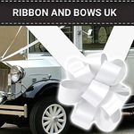 Wedding CAR Decoration with 3 Large Bows and 8M Ribbon (White)