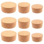 Tanstic 9Pcs 3 Sizes Tapered Cork Plugs Wooden Wine Bottle Cork Stoppers Natural Soft Wood Corks Replacement Corks for Wine Beer Bottle, Glass Bottles, Ornaments