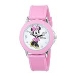 Disney Girls Analogue Classic Quartz Watch with Rubber Strap MN1442