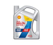 Shell Helix Extra 5W-30 API SP Fully Synthetic Oil for Petrol, Diesel & CNG Cars (3.5L), Enhanced Efficiency with Anti friction Technology