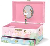 Musical Ballerina Jewelry Box for Girls - Kids Dancing Ballerina Music Box with Mirror, Ballet Gifts for Little Girls, Jewelry Boxes, Childrens Birthday Gift, Ages 3-10