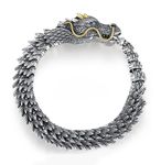 THE MEN THING DRAGON GOT (87 gram) - 12" mm Pure Copper Bracelet with Hook Buckle for Men & Boys (9" inch)