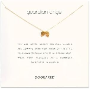 Dogeared Women's Guardian Angel Reminder Necklace, One Size, Sterling Silver, No Gemstone