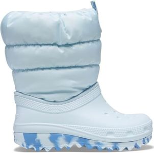 Crocs Unisex Kid's Classic Neo Puff Boot K Snow, Mineral Blue, 2 UK Child