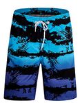 APTRO Men's Swim Trunks Quick Dry Bathing Suit Swim Shorts 1803 Blue L