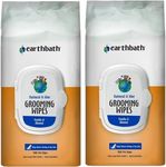 2 Pack Bundle Earthbath Oatmeal & Aloe Grooming Wipes - Dog Wipes for Coat, Paws, Cleans, Conditions & Deodorizes – Vanilla & Almond, 100 Count Packed in an All Direct Box