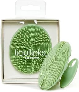 LiquiLinks Face Buffer for Washing Face, Reducing Pore Size and Cleansing Skin - Silicone Spa Accessory - Essential Skincare Tool for Teen Girls Sage Green