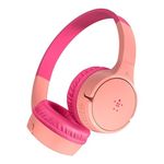 Belkin SoundForm Mini On-Ear Wireless Bluetooth Headphones for Kids with Built in Microphone - pink