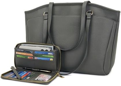 Large Soft Purse for Women Tote Work Bag Satchel Teacher Handbag Wallet Set