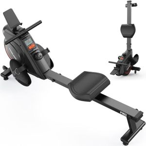 YOSUDA Rowing Machine for Home, Magnetic Rower Machine for Beginners to Athletes, Use with Resistance Adjustment Function, Bluetooth, App Supported, LCD Monitor, and Comfortable Seat Cushion