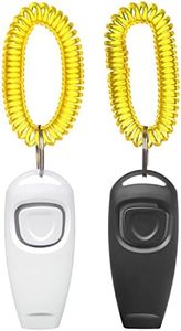 2 Pack Proxima Direct Dog Clickers with Wrist Strap, Dog Training Whistle 2 in 1,Light Weight Easy to Use Design for Cats Puppy Birds Horses Pet Behavioral Training