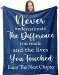 Linxher Farewell Gifts, Graduation Gifts, Coworker/Boss Leaving Job Gifts, Thank You Gifts for Women, Teacher/Employee Appreciation Gift, Retirement Gift, Inspirational Goodbye Gifts Blanket 60” x 50”