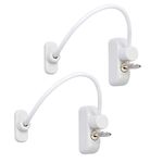 Neoteck Window Restrictor Locks 2PCS Window Door Cable Restrictor Lock Child Baby Safety Security Wire Catch for Home Public and Commercial Applications White