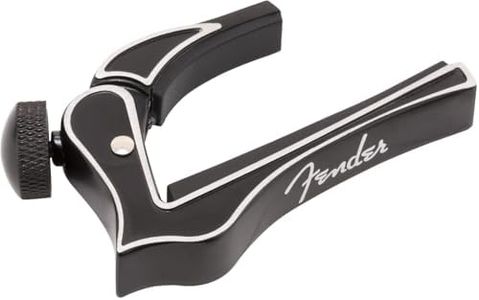 Fender Dragon Capodastre pour Guitares Acoustiques et Electriques, Noir, Facile à Utiliser, Fait en Aluminium Moulé Léger Très Résistant