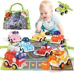 Toy Cars,Toys for 1 Year Old Boys,8 PCS Push and Go Cars Toy Friction Powered Vehicles with Storage Bag,Educational Toys Gifts for Toddlers Age 1 2 3 Year Old