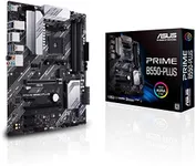 ASUS Prime B550-PLUS AMD AM4 Zen 3 Ryzen 5000 & 3rd Gen Ryzen ATX Motherboard (PCIe 4.0, ECC Memory, 1Gb LAN, HDMI 2.1, DisPlayPort 1.2 (4K@60HZ), Addressable Gen 2 RGB Header and Aura Sync).