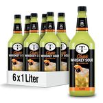 Mr & Mrs T Whiskey Sour Mix, 1 L Bottles (Pack of 6)