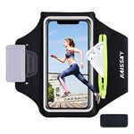 Cell Phone Armband Running Phone Holder for iPhone 14 13 12 Mini 11 X XS 8 7 6 Galaxy S10 S9 S8 Up to 6.2'', Sport Arm Bands Running Armband for Gym Exercise Walking, Key Pocket & Card Slots