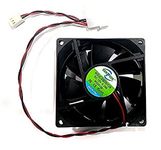 Compcon Computer Case Cooling Cabinet Fan 12volt 3inch 80mm with Dual Motherboard & SMPS connector Size 80X25mm