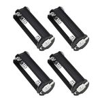 YINETTECH 4Pcs AAA Battery Holder Battery Storage Adapter Case Cylindrical Battery Holder Accessories for Flashlight Torch Toys Lamps