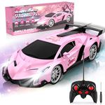 Boocang Pink Remote Control Cars, Girls Toys Age 3 4 5 6 7 8 9, 1:18 RC Racing Drift Car with Led Light Kids Toy Gifts for 3-12 Year Old Girls Princess Teens Birthday Presents Xmas Stocking Filler