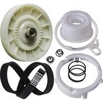 [New] Canamax Premium W10721967 Washer Pulley Clutch Kit & W10006384 Washer Drive Belt - Compatible with Whirlpool Kenmore Washers - Replaces AP5951296, W10006356, W10315818, PS10057144