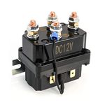 QWORK® 12V 250A Winch Solenoid Relay Contactor for AUT UTV 3000-5000lbs Winch