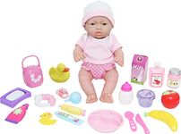 JC TOYS - La Newborn Newborn Baby Doll 30 cm, Soft Vinyl, Includes 25 Accessories, Pink, Ideal for Playing, Designed in Spain by Berenguer, 2 years