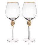 Trinkware Gold Rimmed Wine Glasses 